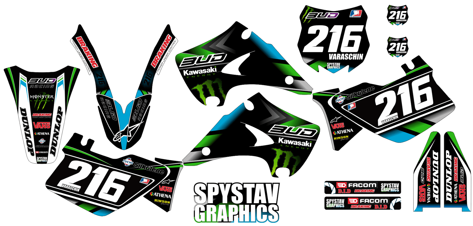 Дизайн №072 Varaschin — Kawasaki KX250 1998