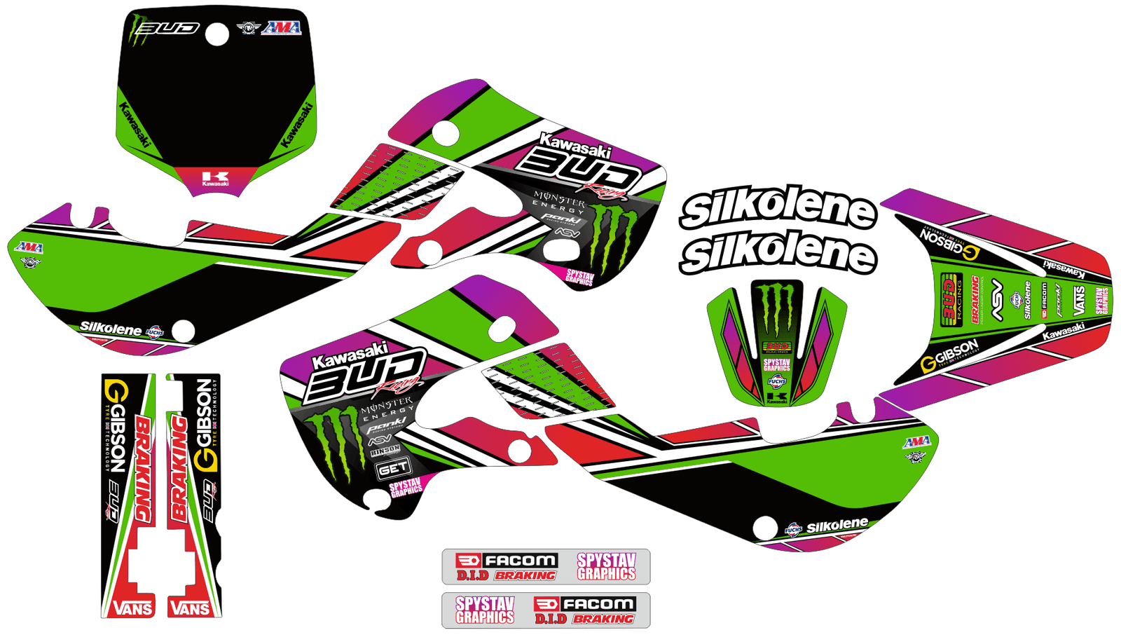 Дизайн №097 BUD — Kawasaki KX65 2017